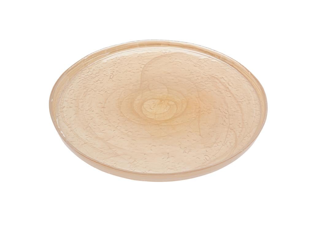 Porpois Glass Service Plate 27 cm Amber