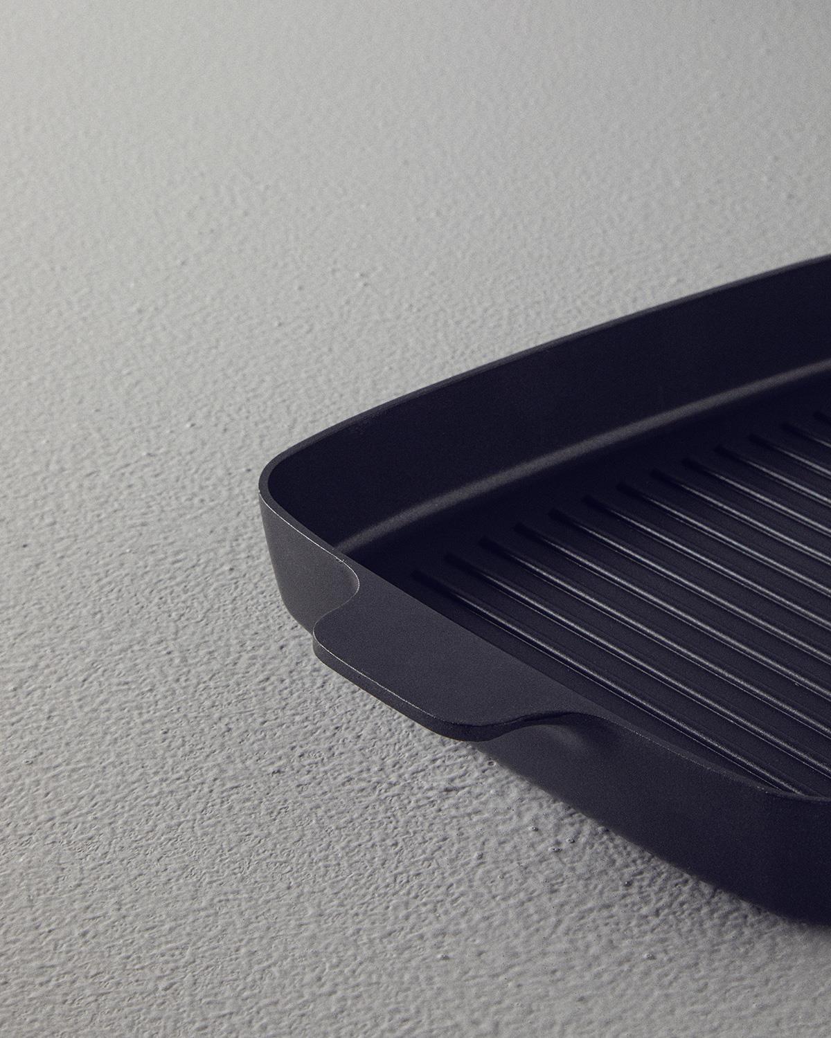 Prime Aluminiu Turnat Tigaie Grill 30 cm Negru