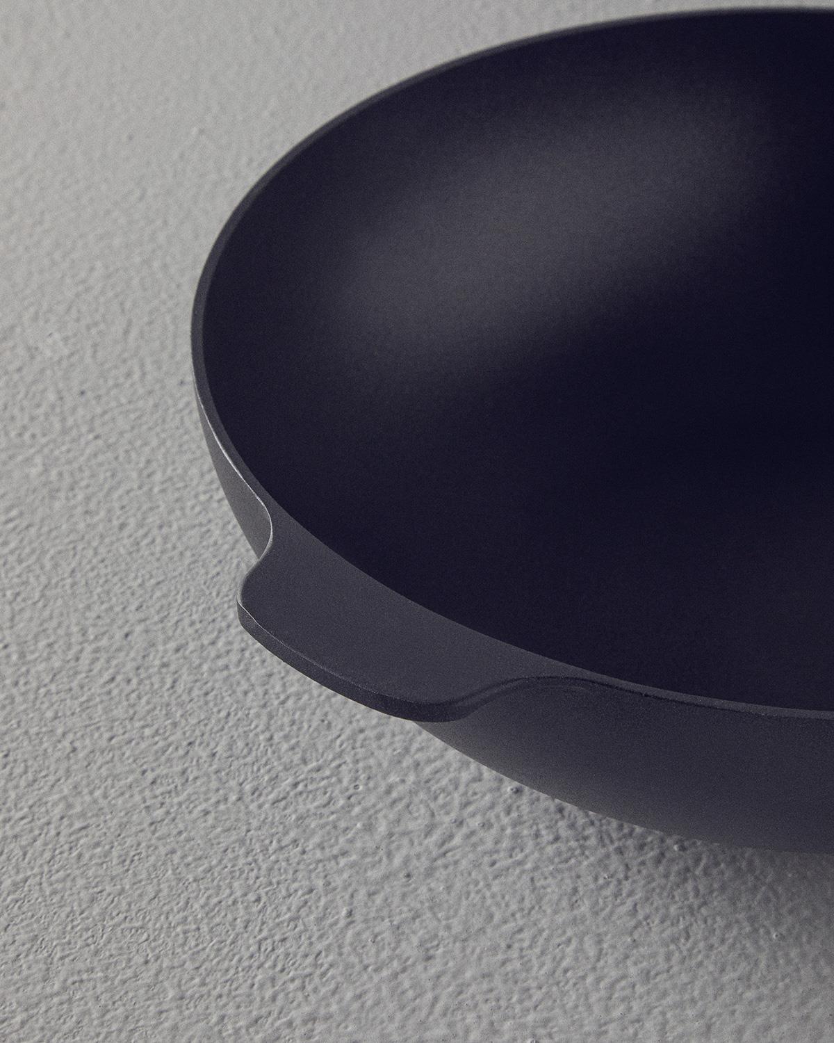 Prime Aluminiu Turnat Tigaie Wok 30 cm Negru
