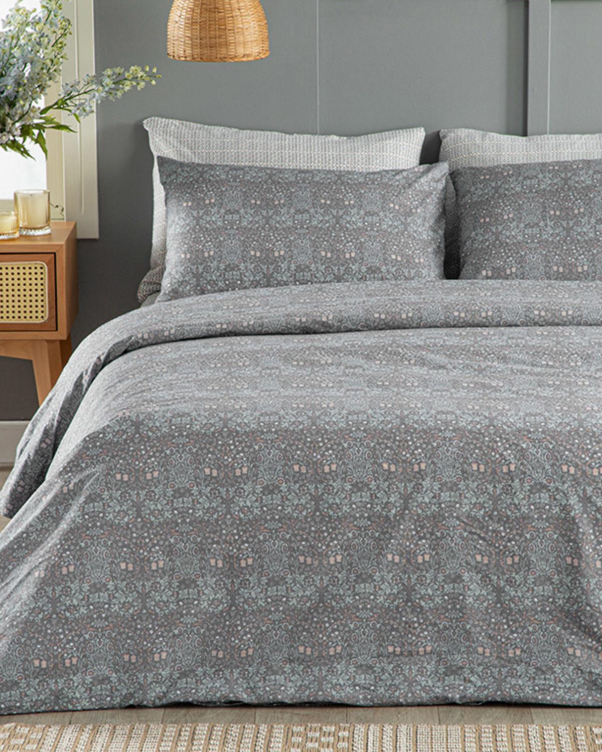 Primrose Easy Iron For One Person Duvet Cover Set Pack 160x220 cm Dark Blue
