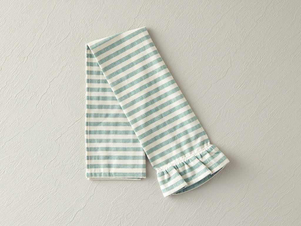 Prosop de bucătărie, Breton Stripe, bumbac, 30x50 cm, verde