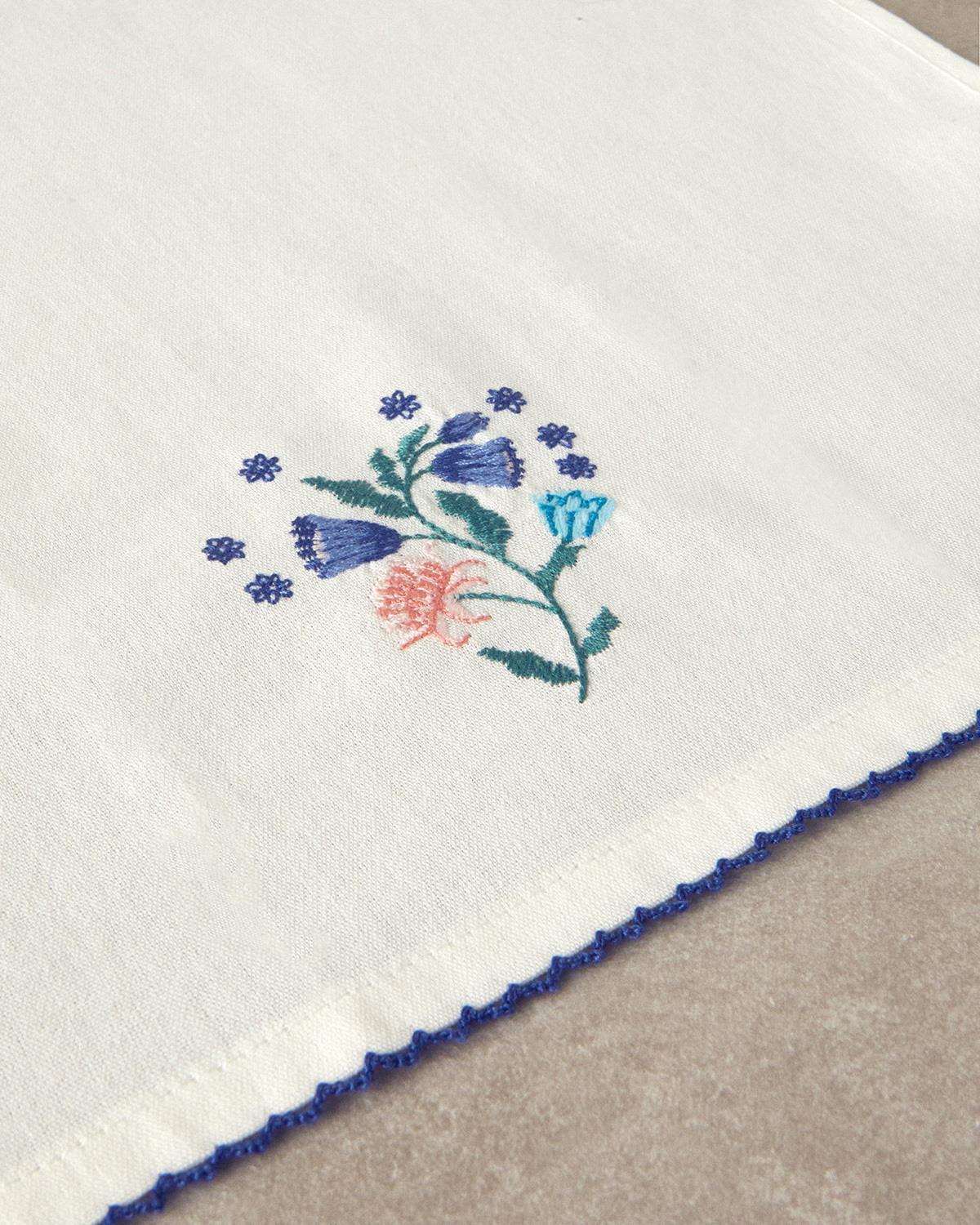Prosop de bucatarie, Carnival Posy, poplin, 30x50 cm, alb