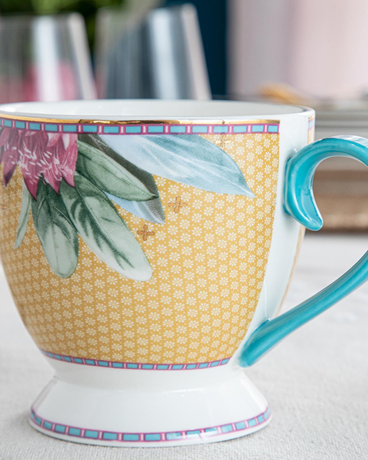 Protea New Bone China Mug 500 ml Mustard