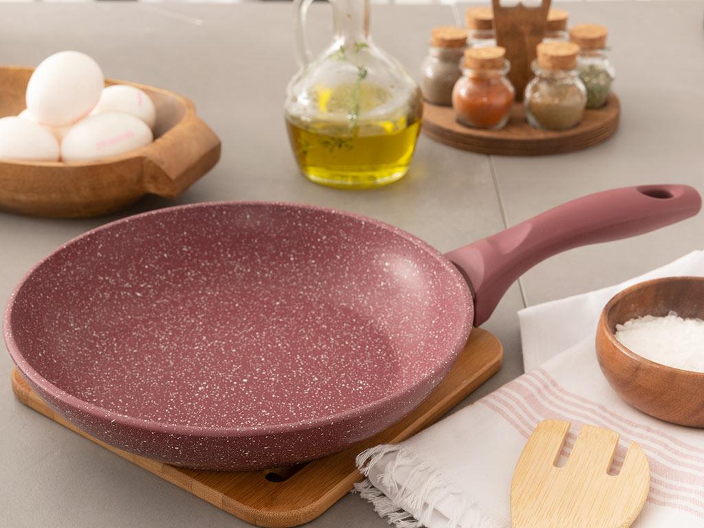 Pure Granite Single Fry Pan 26 cm Claret Red
