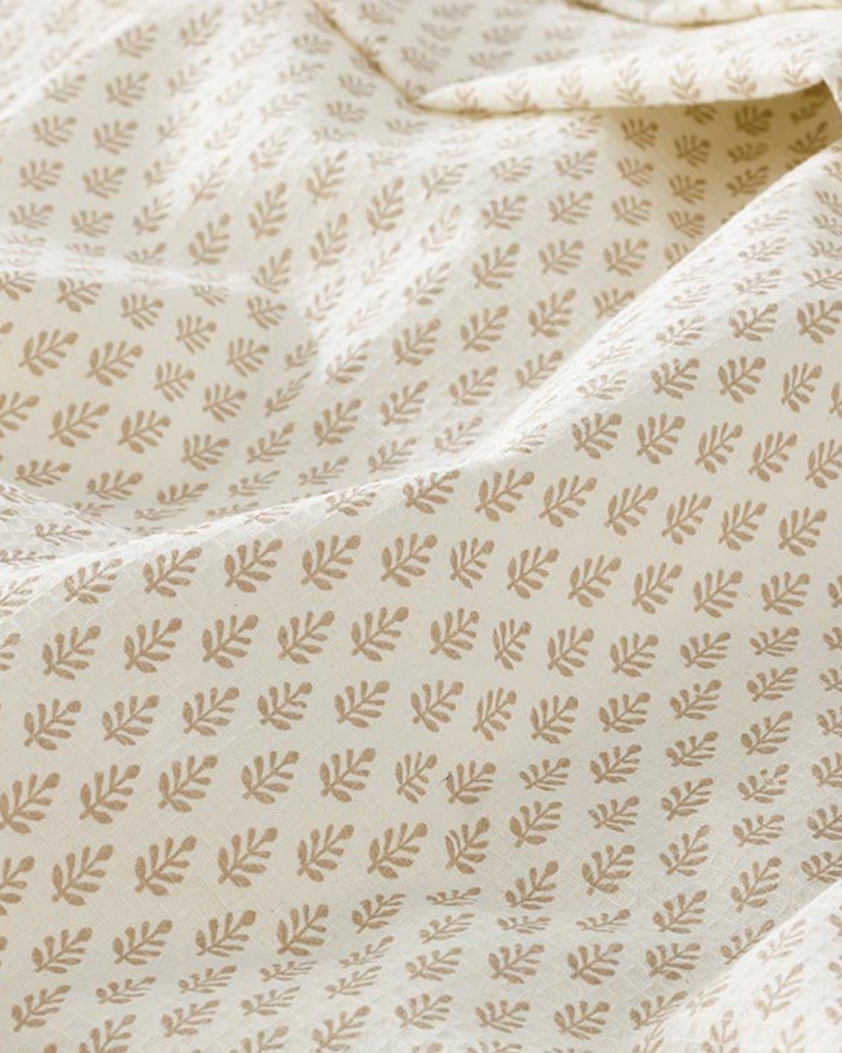 Pure Leaves Imprimat Single Pătură De Vară 150x220 cm Bej