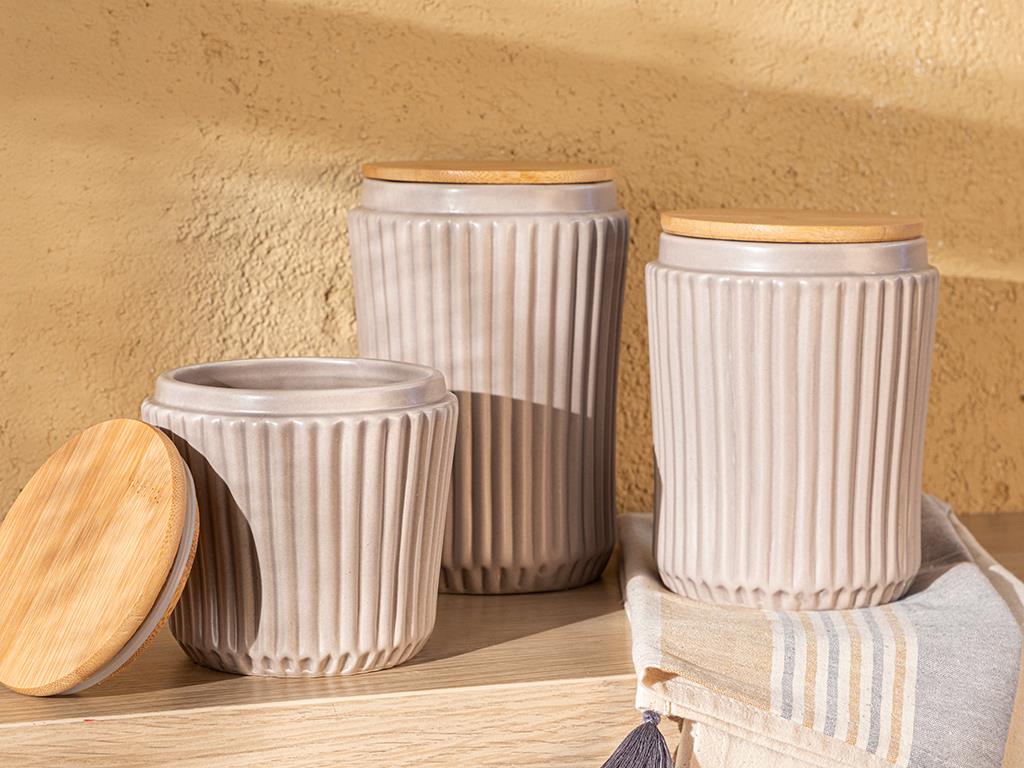 Purl Recipient Pentru Condimente Single, Dolomită, 1000 Ml, Gri Deschis