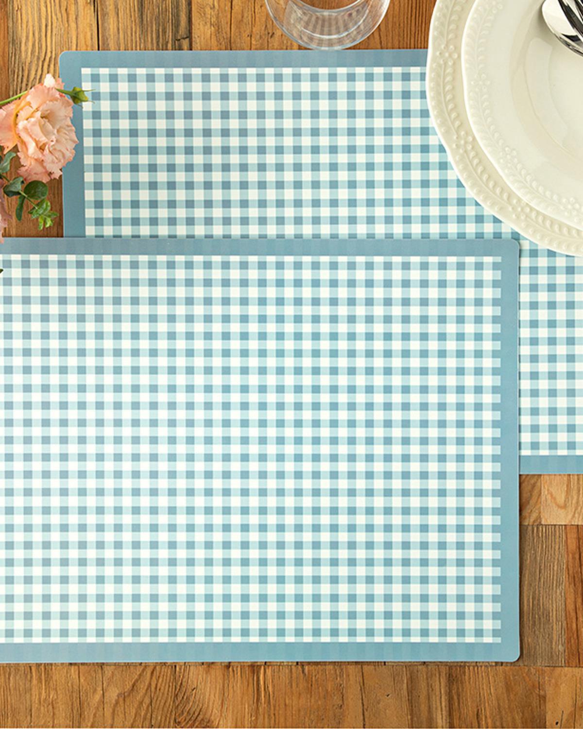 Quadrat Polypropilen 4 Set Place Mat 30x45 cm Blue