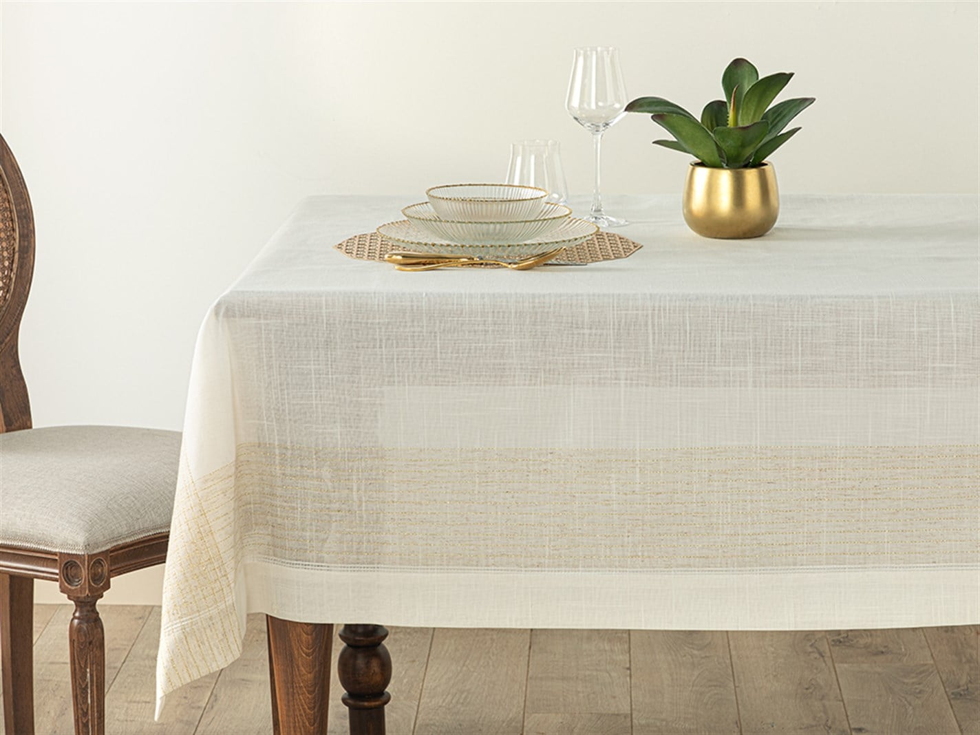 Rabec de # Linen 150x200 cm Aur alb.