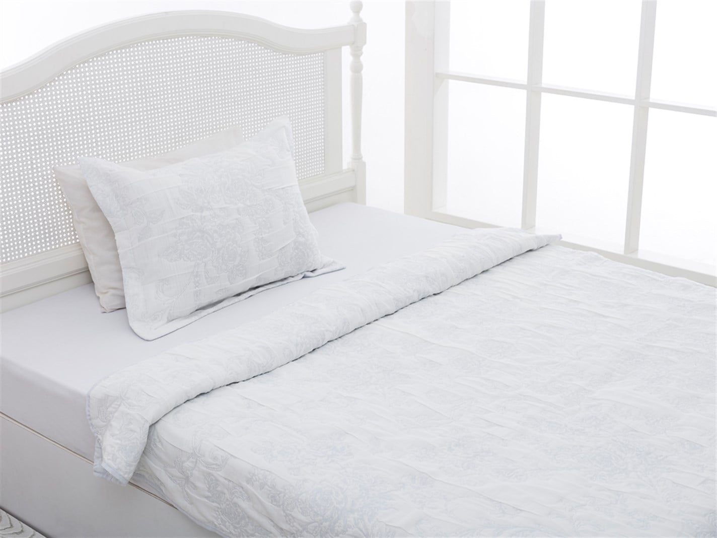 Rambler Rose Jacquard Pentru o persoana 180x240 cm Albastru