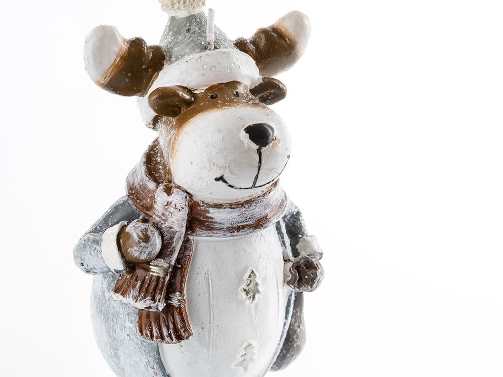 Reindeer Candle 8x8x13 cm Colorful