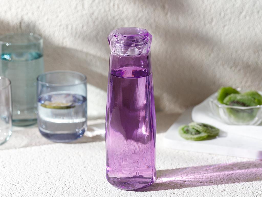 Rena Glass Water Bottle 420 ml Purple