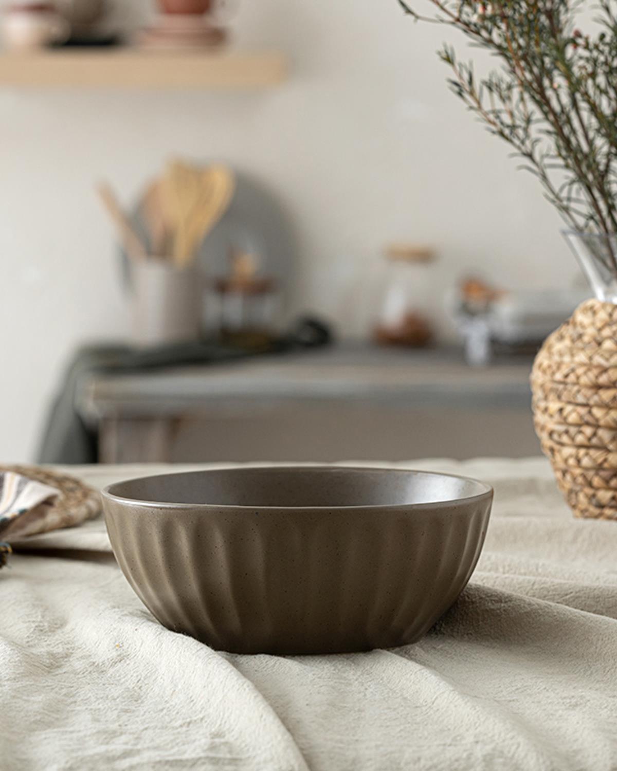 Rhode Stoneware 2 Set Boluri 17 Cm Cafea.