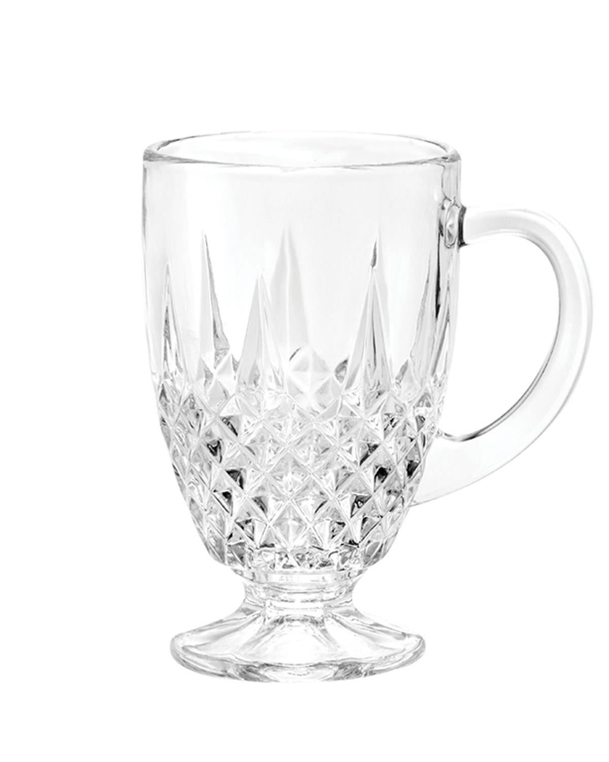 Rich Sticlă 4 Bucăți Pentru Micul Dejun, Sticlă, 160 Ml, Verde-Albastru