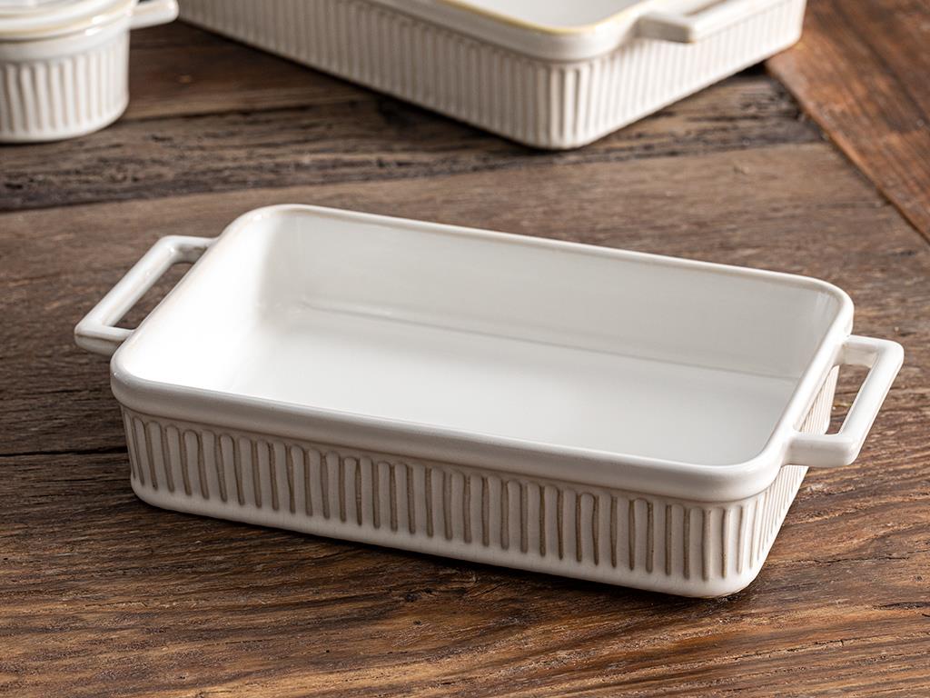 Rochelle Stoneware Oven Cover 30x17x5 cm Gray