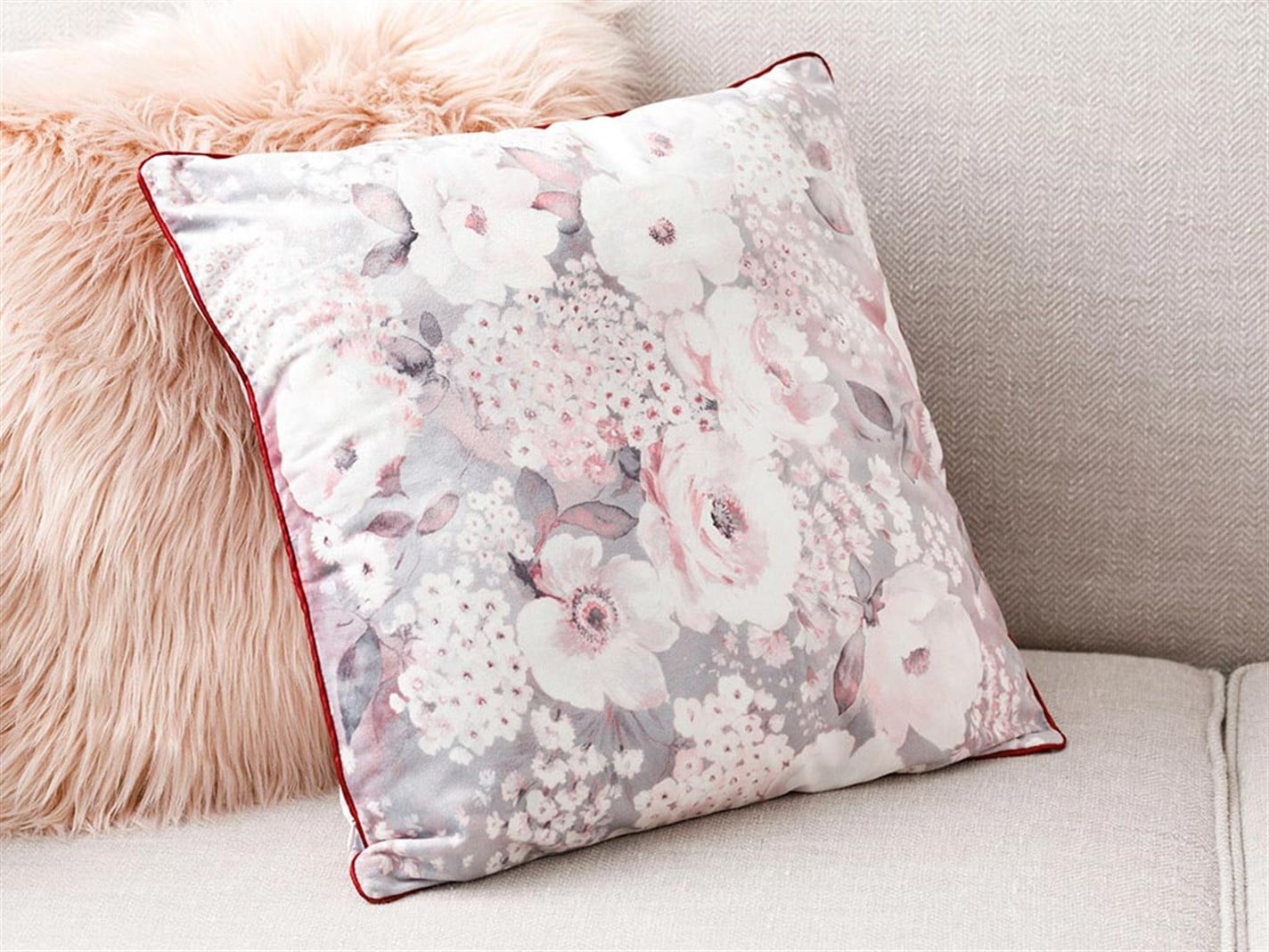 Romantic Floral   45x45 cm Gri roz