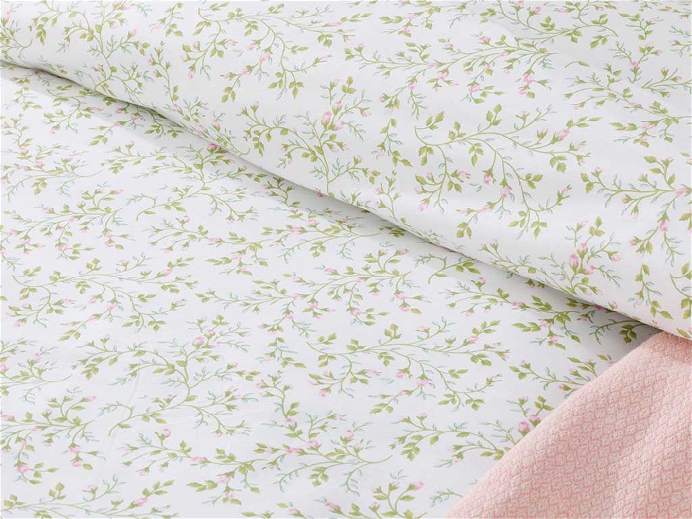 Rose-Belle 57 Tel / 144 Numărul de fir Persoană dublă 200x220 cm Mint-lilac-roz