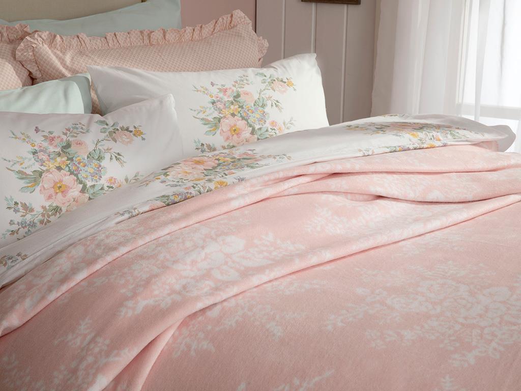 Rosita Cottony Double Person  PĂTURĂ 200x220 cm Pink - White