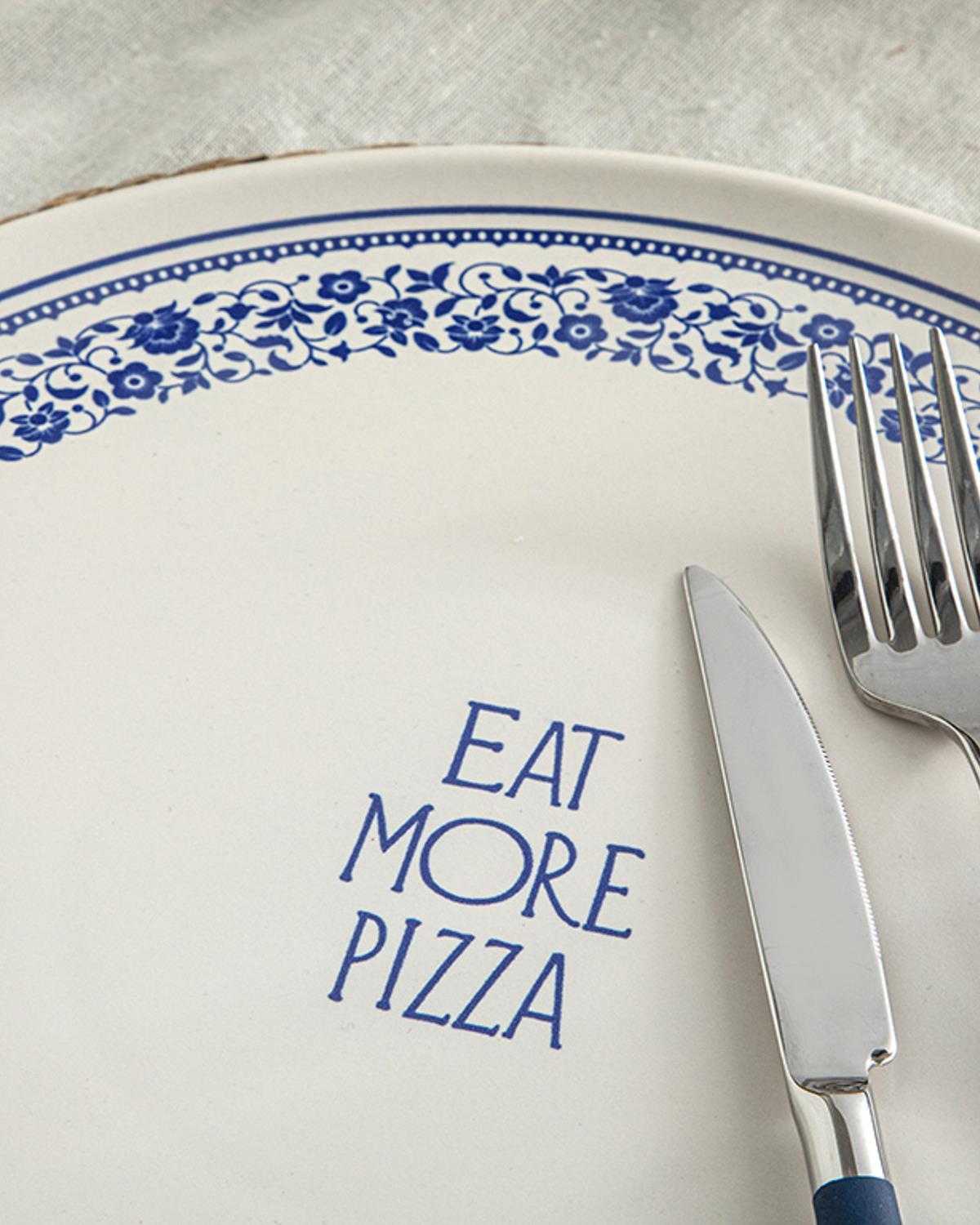 Savory Ceramic Pizza Plate 32 cm Blue