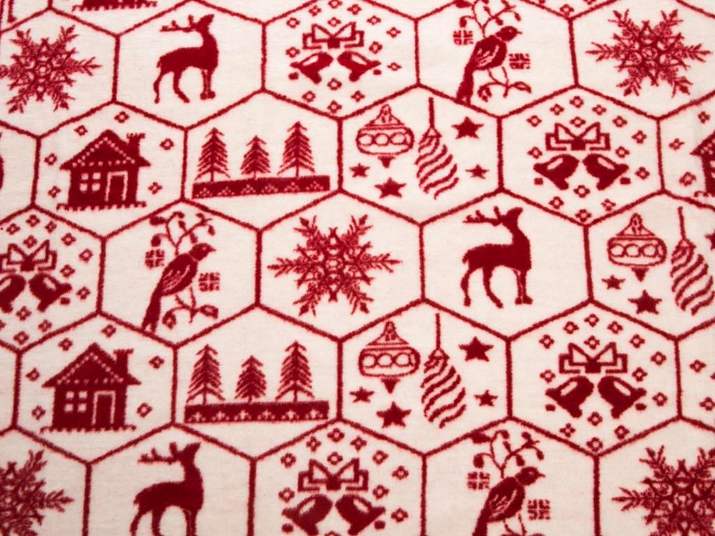 scandinav Acril  PĂTURĂ TV 130x170 cm Roşu