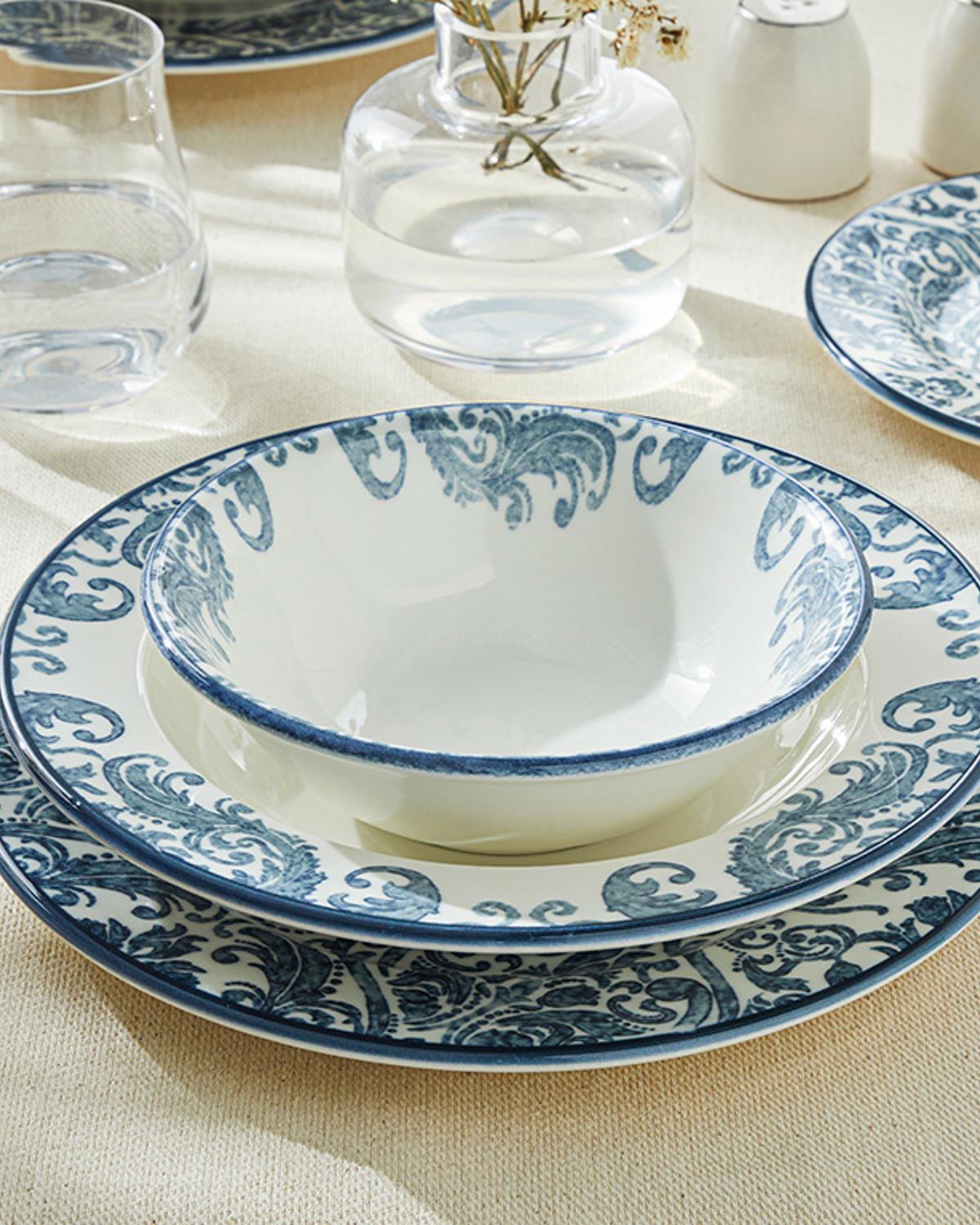 Hypnos Porcelain Dinner Set 8 ParÃ§a 2 KiÅilik Dark Blue