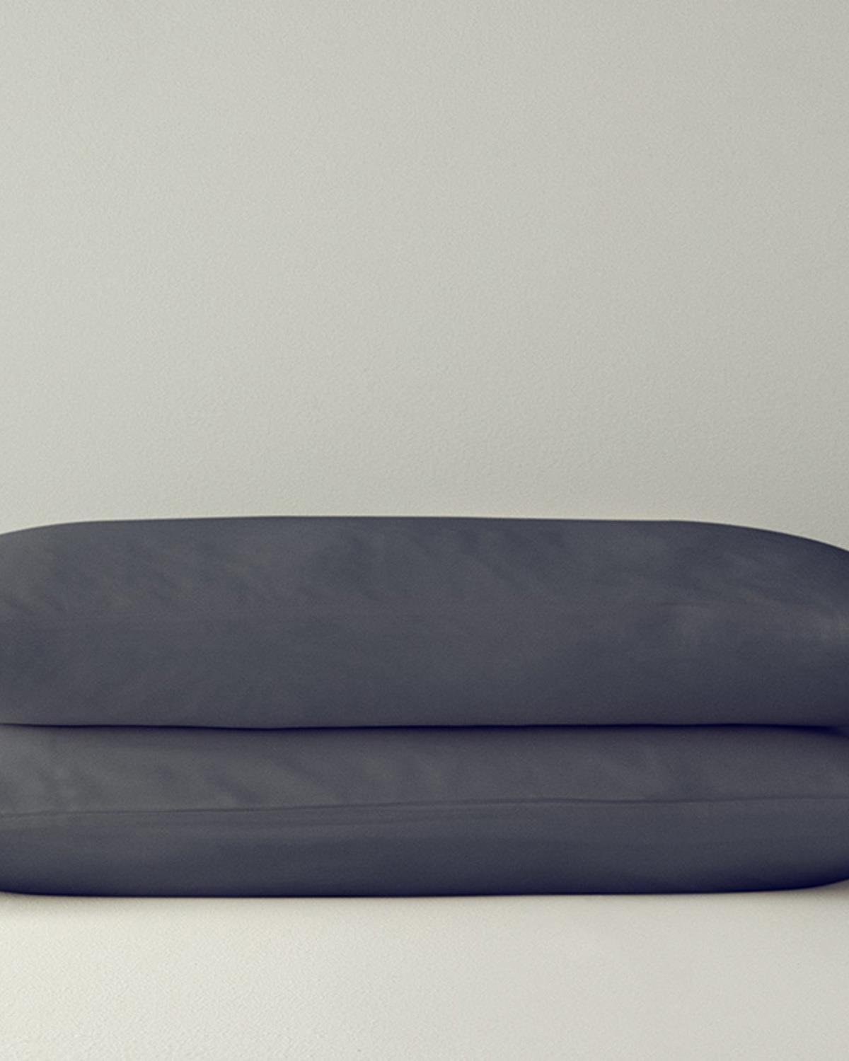 Set 2 fețe de pernă, Micell, bumbac satinat, 50x70 cm, antracit