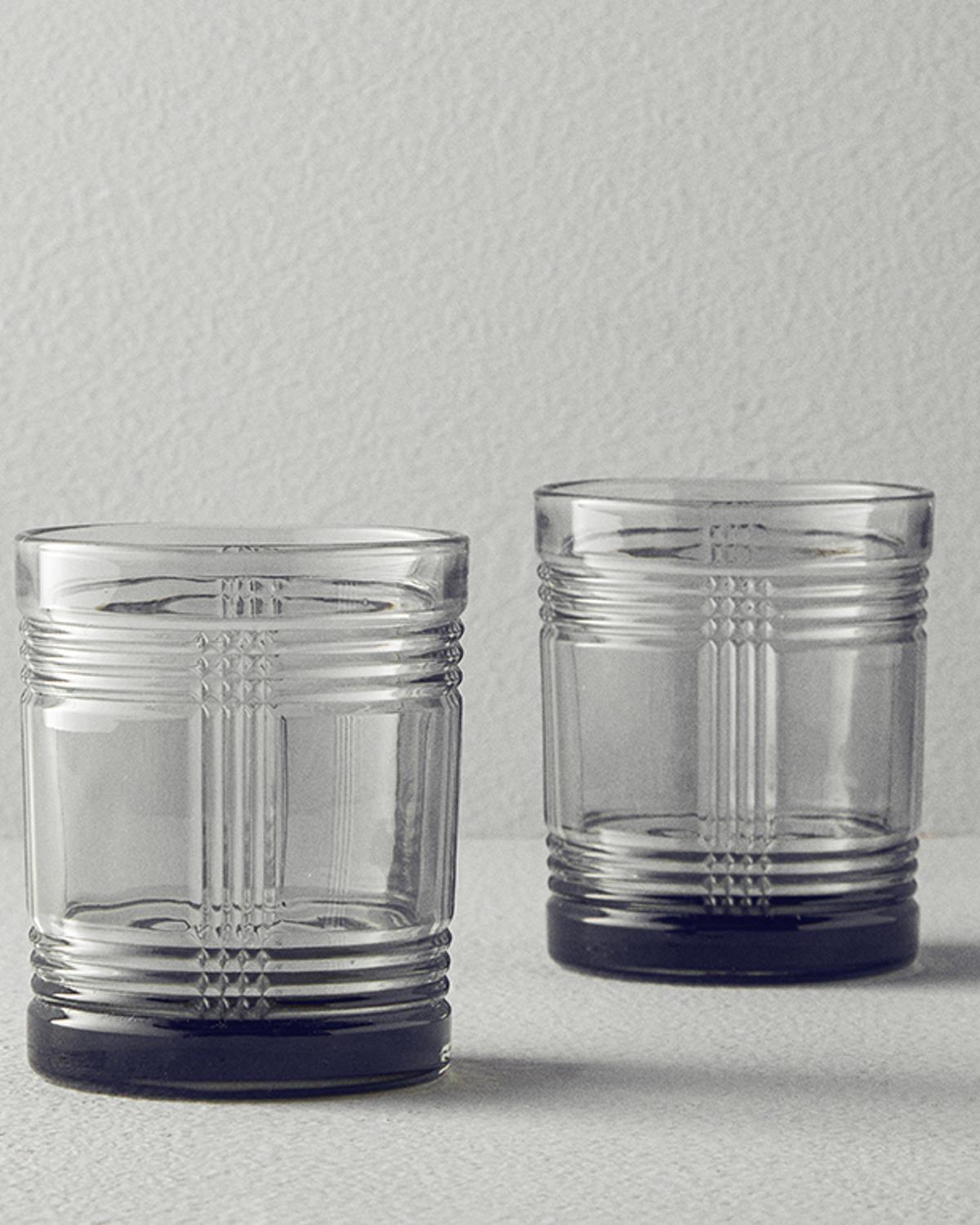 Set 2 pahare pentru băuturi răcoritoare, Igor, sticlă, 330 ml, antracit