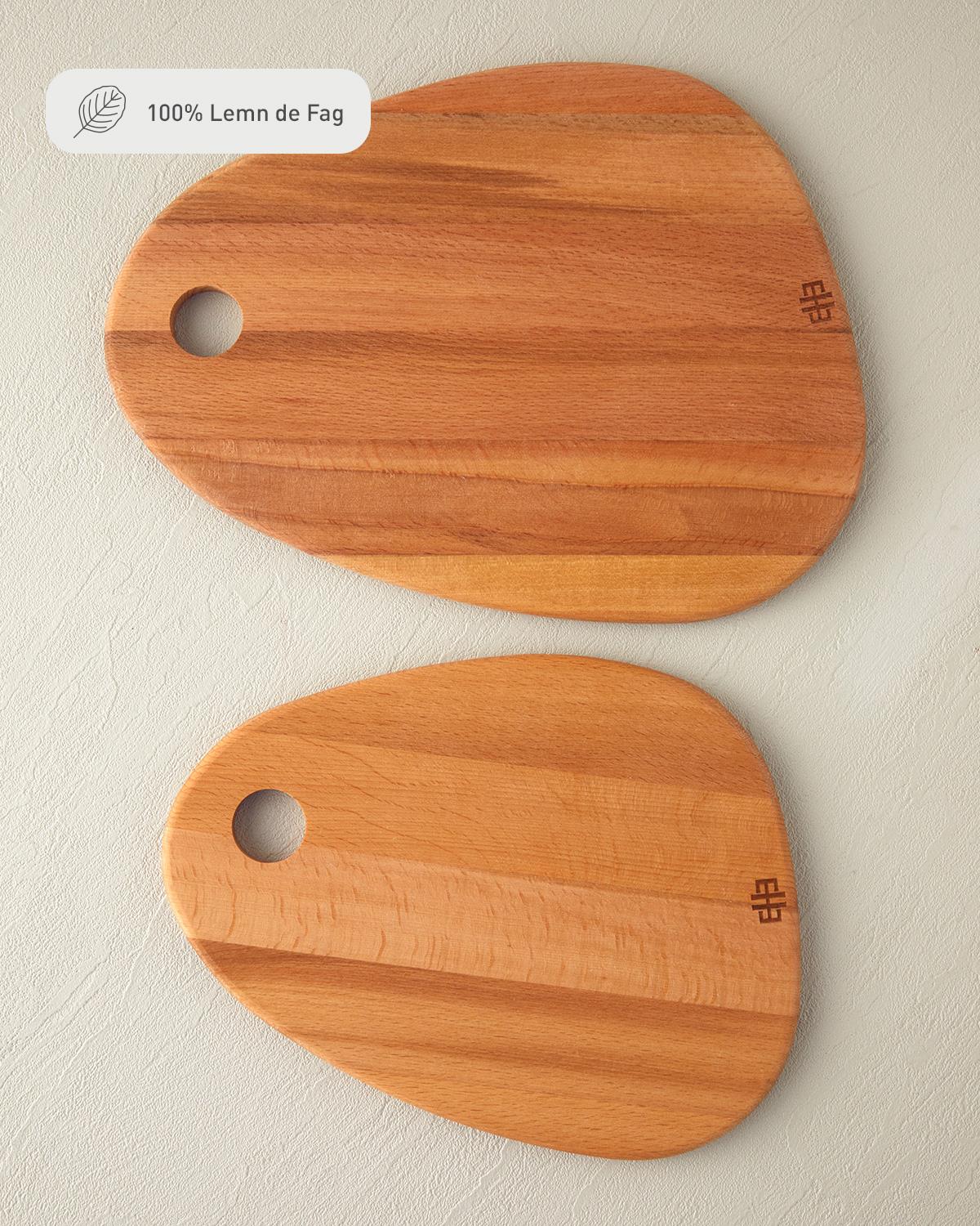 Set 2 tocatoare, Amorf, lemn de fag, 32x24 cm+27x20 cm, maro
