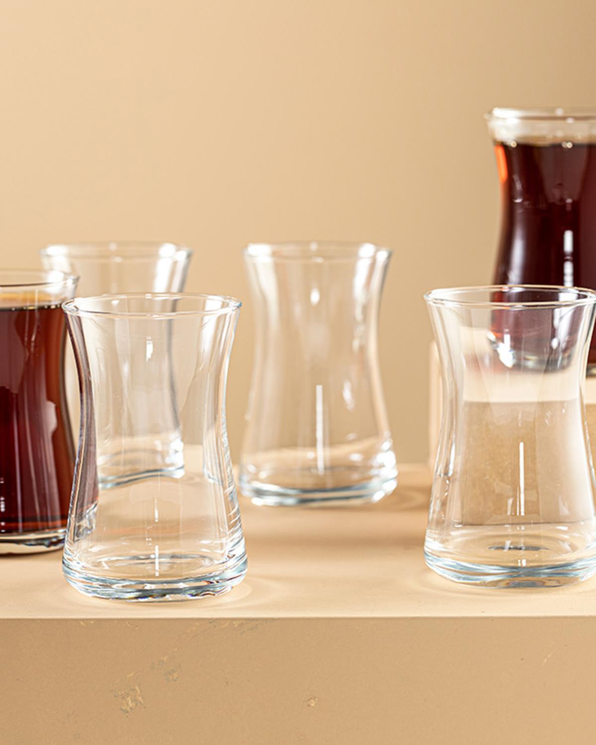 Osaka Glass 6 Set Tea Glass 155 ml Transparent