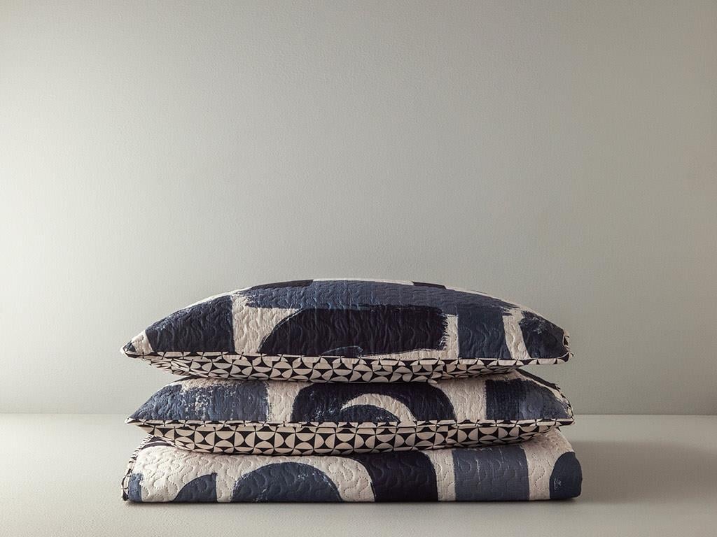 Multipurpose Double Person Bed Quilt Set 200x220 cm Black