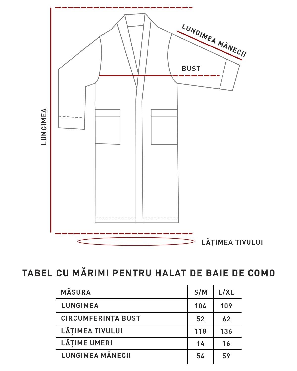Set halat de baie cu prosop, Como, microbumbac, L-XL /50x90 cm, gri