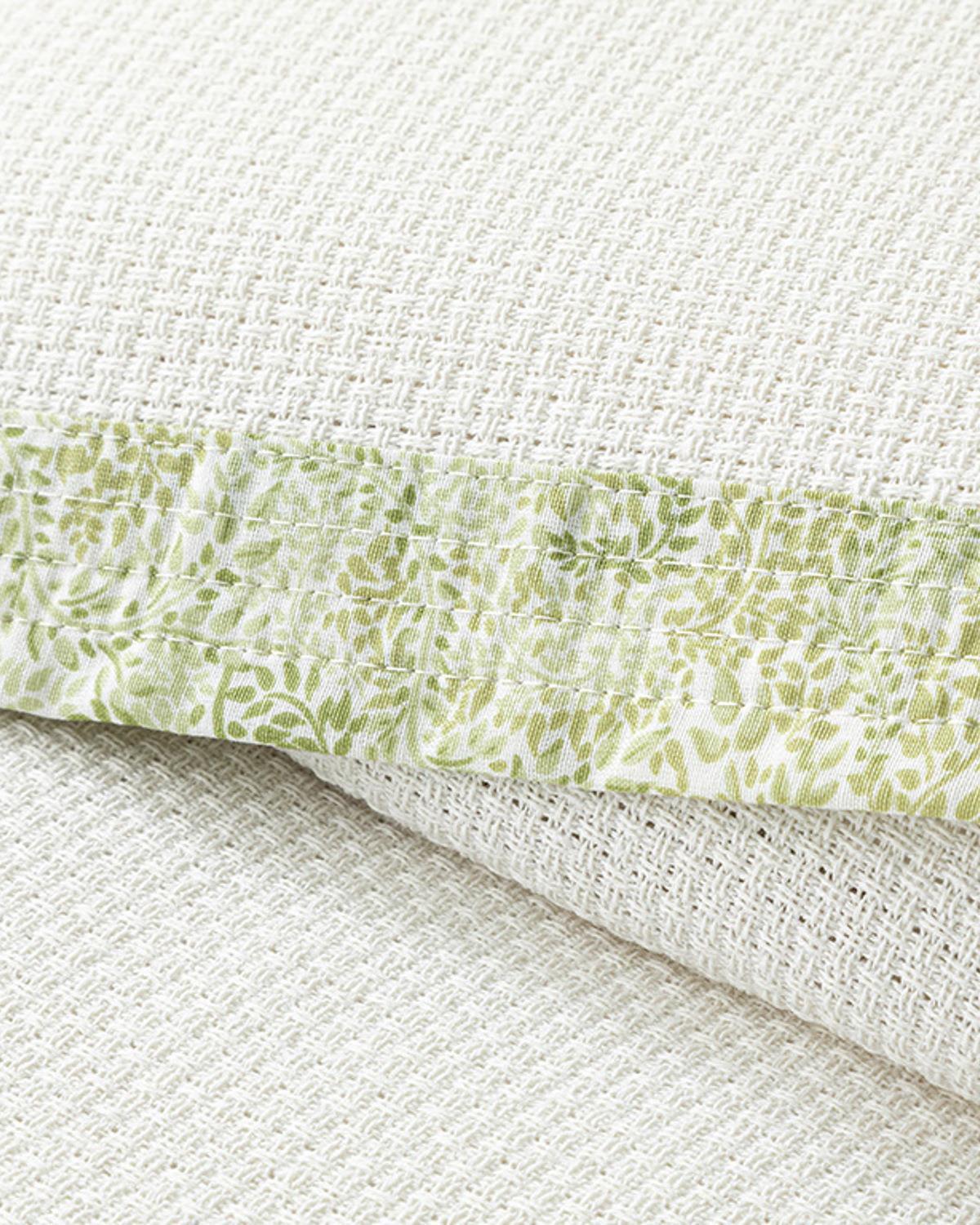 Greens Desenli Biyeli For One Person Summer Blanket Set 150x220 cm Ecru