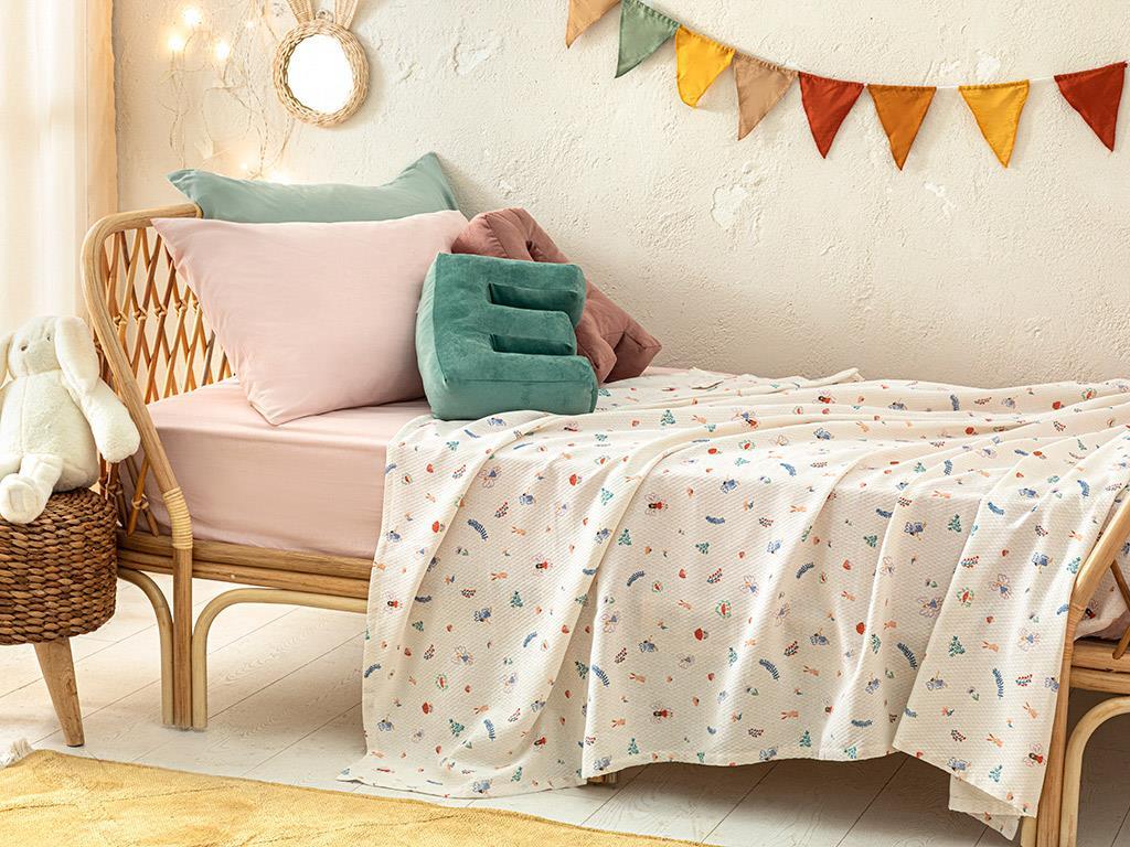 Fairy Printed Kids Summer Blanket 150x200 cm Lilac.
