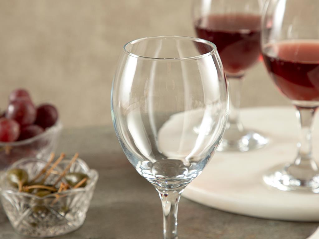 Simple Glass 3 Set Wine Goblet 385 ml Transparent