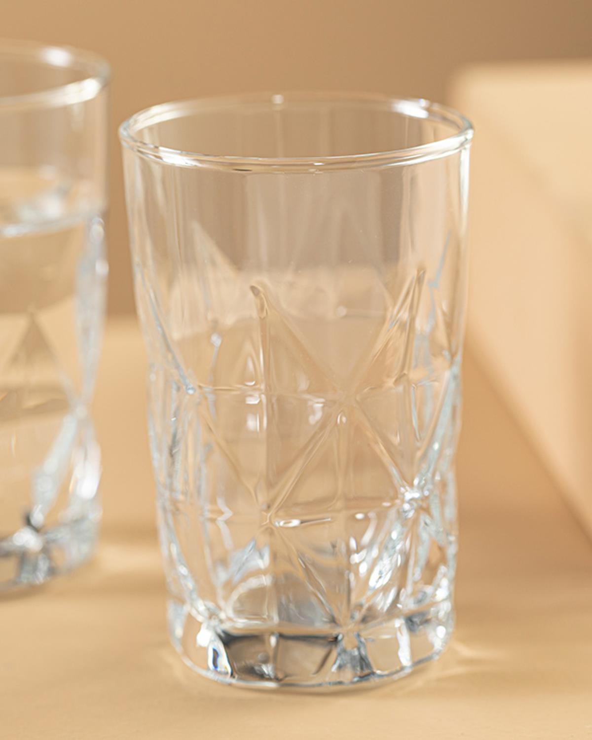 Sofya Glass 6 Set Served with Coffee Water Glass 110 ml Transparent