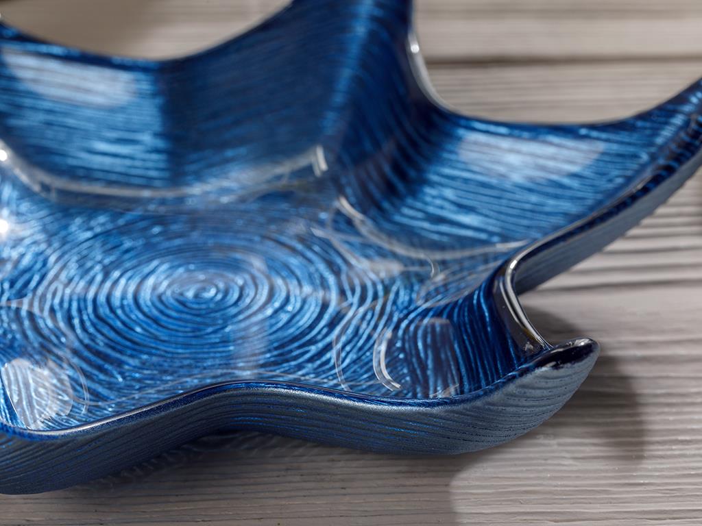 Starfish Glass Appetizers 18 cm Dark Blue
