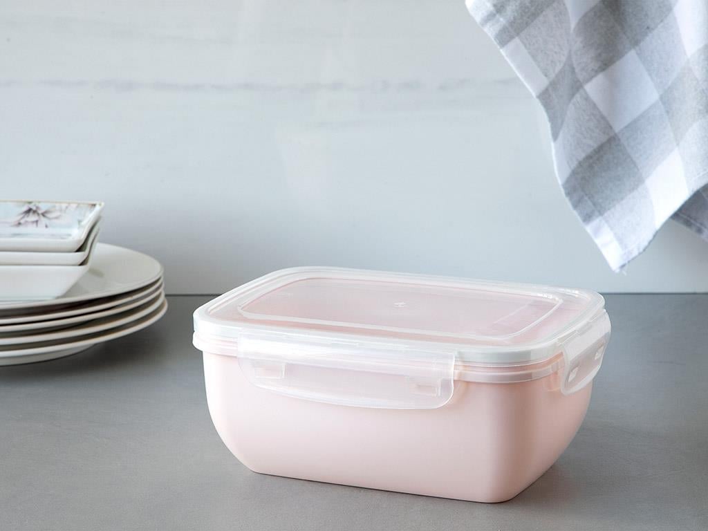 Stella Plastic Rectangular Cutie De Depozitare 1400 ml Roz