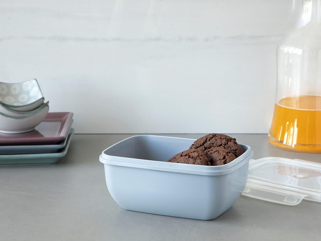 Stella Plastic Rectangular Storage Box 800 ml Gray