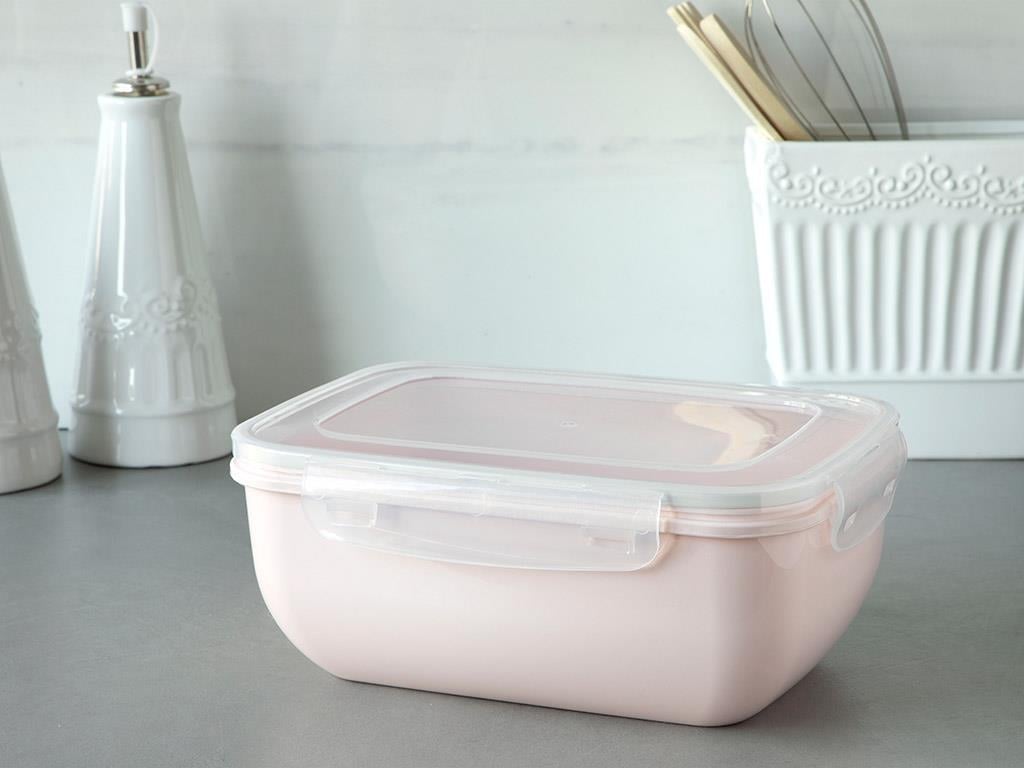 Stella Plastic Rectangular Cutie De Depozitare 2300 ml Roz