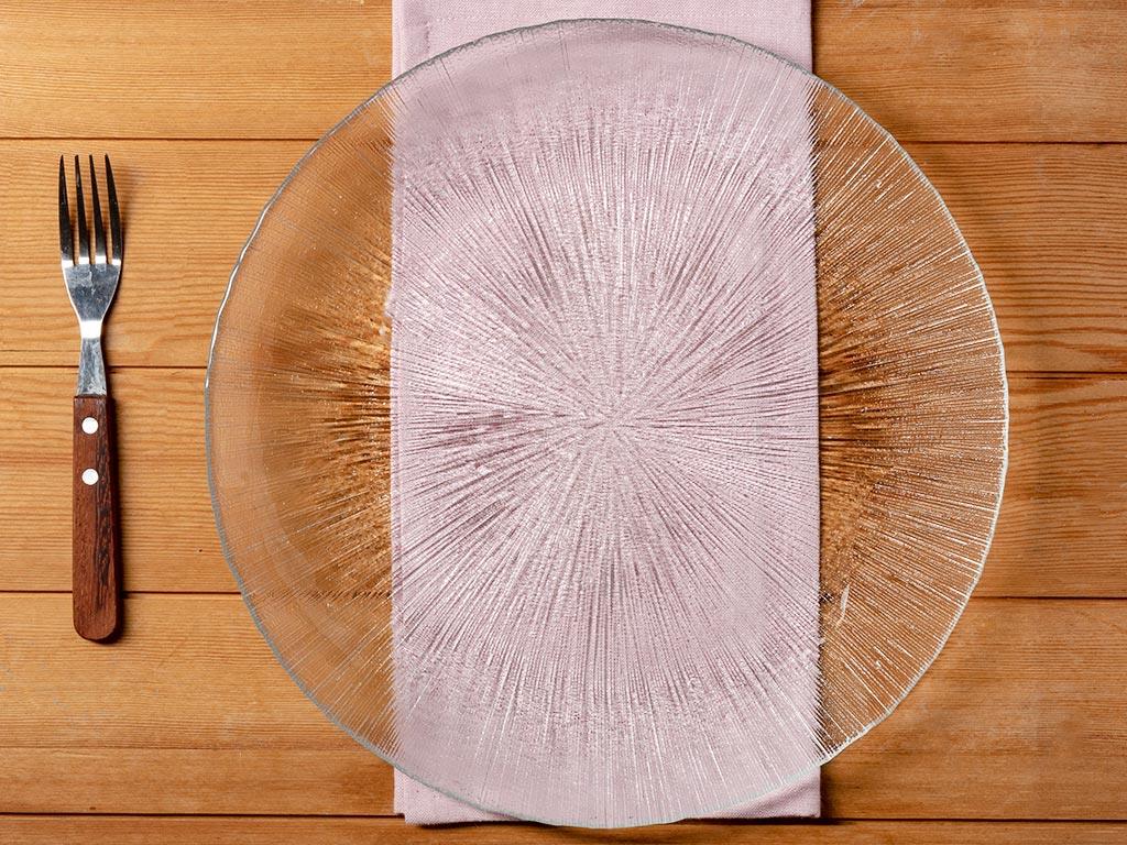 Stery Glass Service Plate 32 cm Transparent