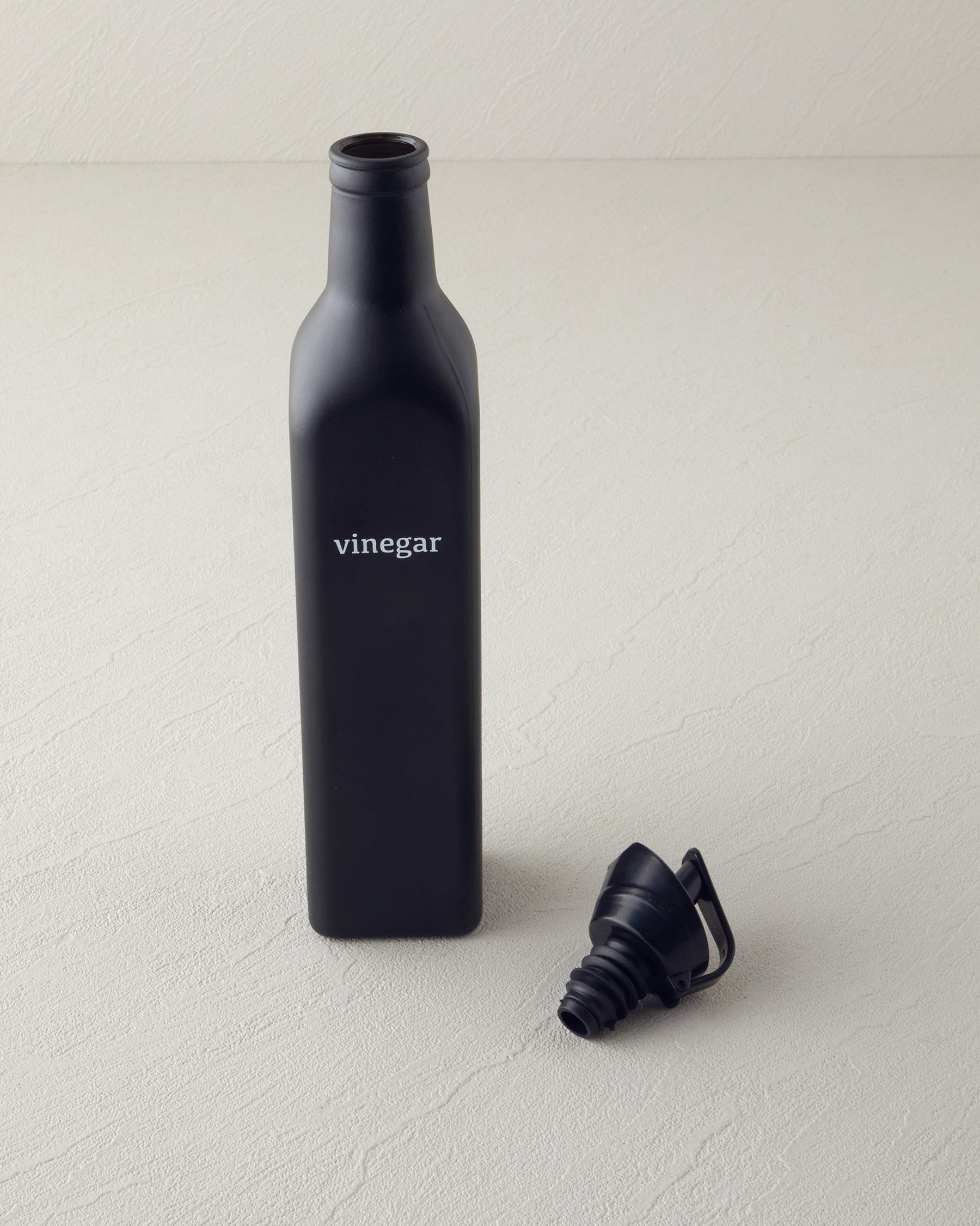 Sticlă Cu 2 Piese Recipient Ulei - Oțet 500 ml Negru