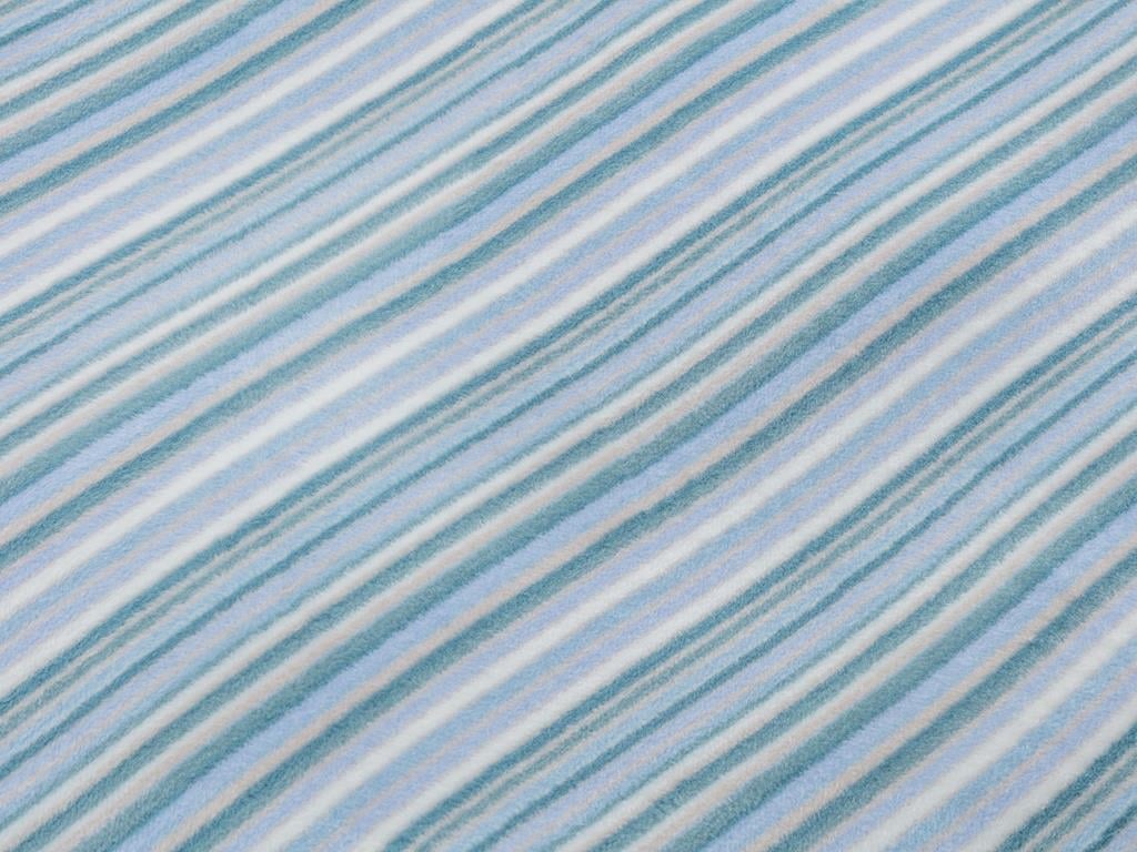 Stripy Cottony Double Person  PĂTURĂ 200x220 cm Albastru.