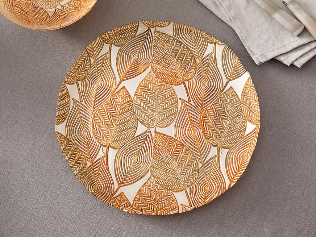 Tira Glass Service Plate 27 cm Brown