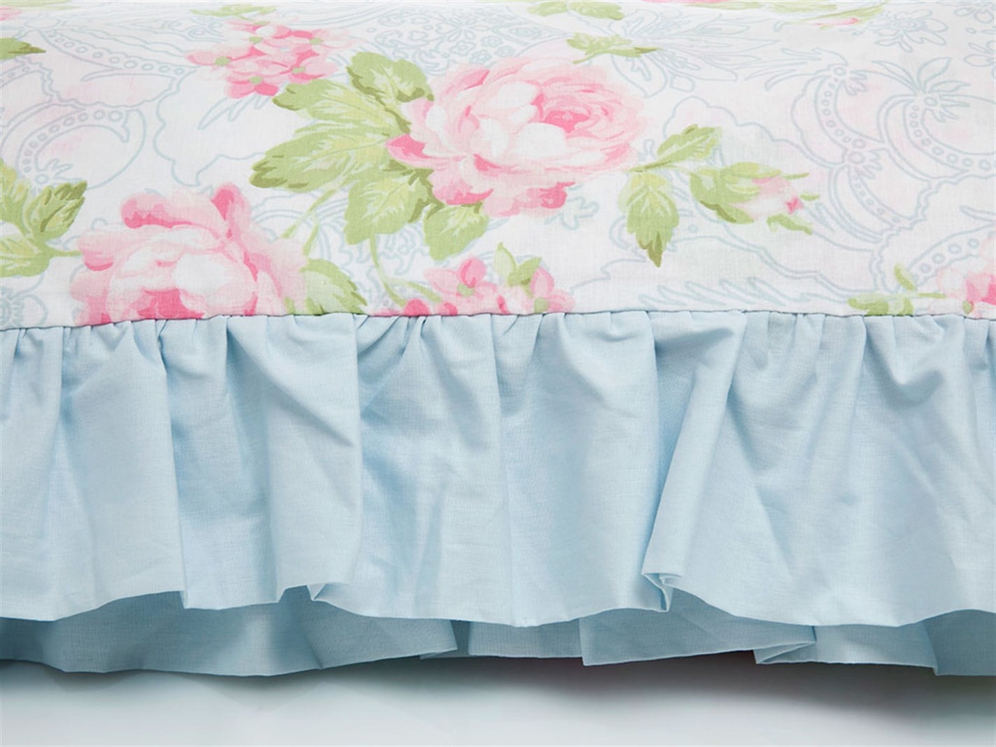 Trandafir de mână 57 Tel / 144 Numărul de fir Dimensiune dublă zdrobită 200x220 cm Roz