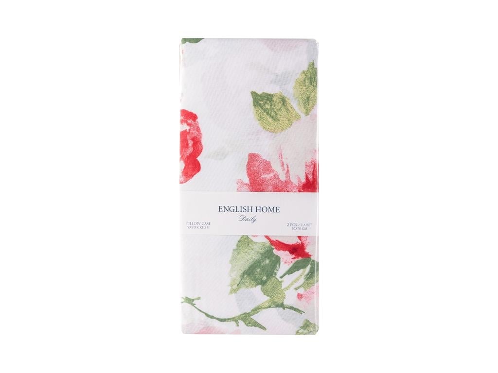 Trandafir georeos Cottony Set 2  FAȚĂ DE PERNĂ 50x70 cm Roşu