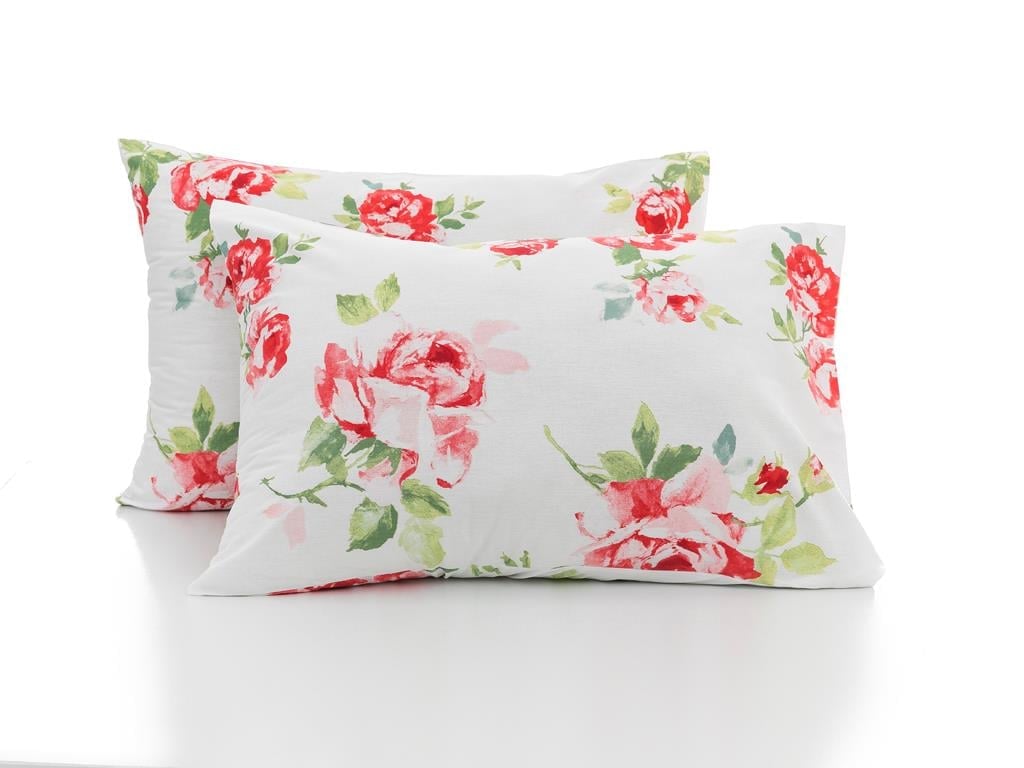 Trandafir georeos Cottony Set 2  FAȚĂ DE PERNĂ 50x70 cm Roşu