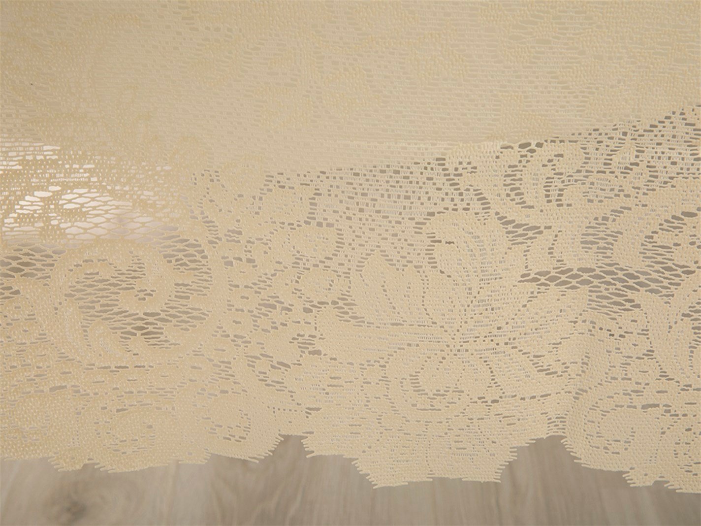 Trandafir mare Guipure  152x228 cm Fildeş