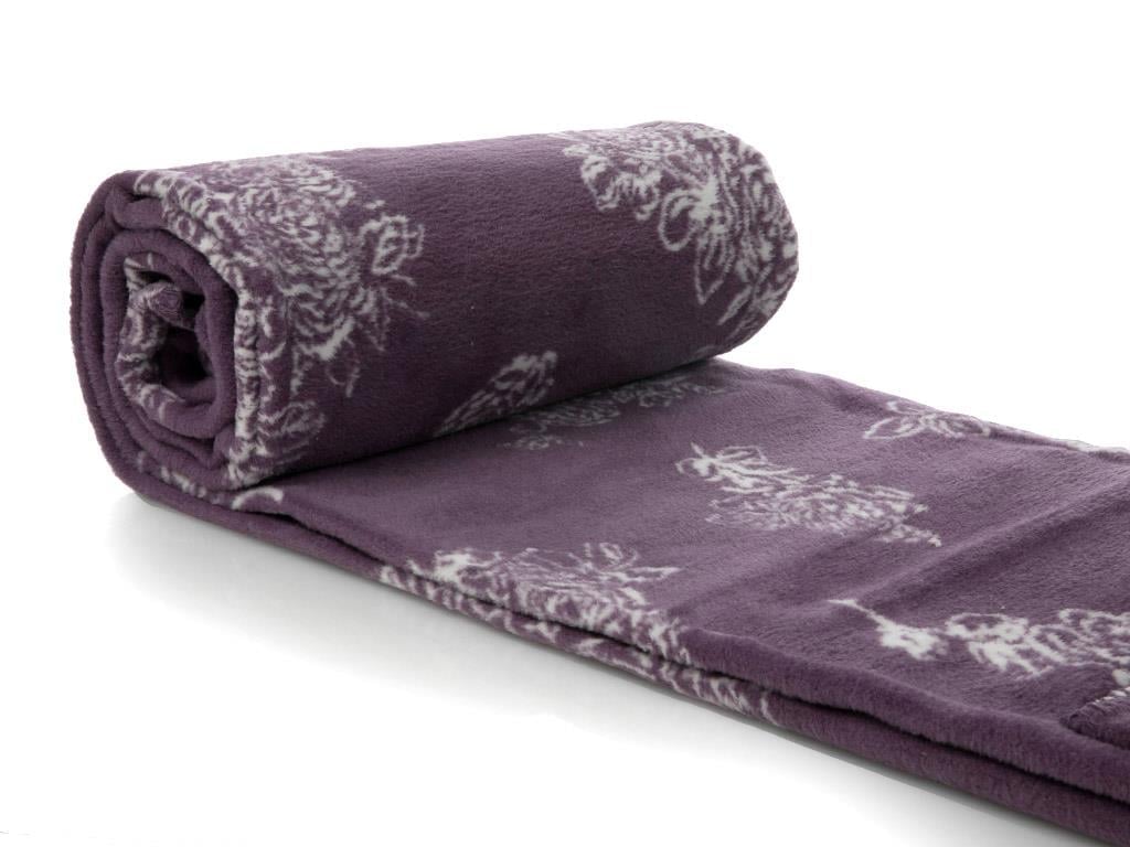 Trandafir prețios Cottony Double Person  PĂTURĂ 200x220 cm Violet.