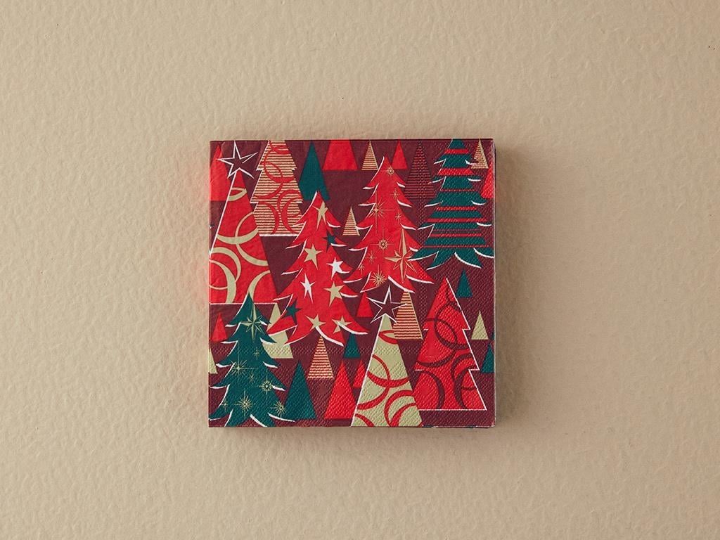 Trees Red Hârtie Cu 20 Piese Șervețele De Hârtie 33x33 cm Roșu