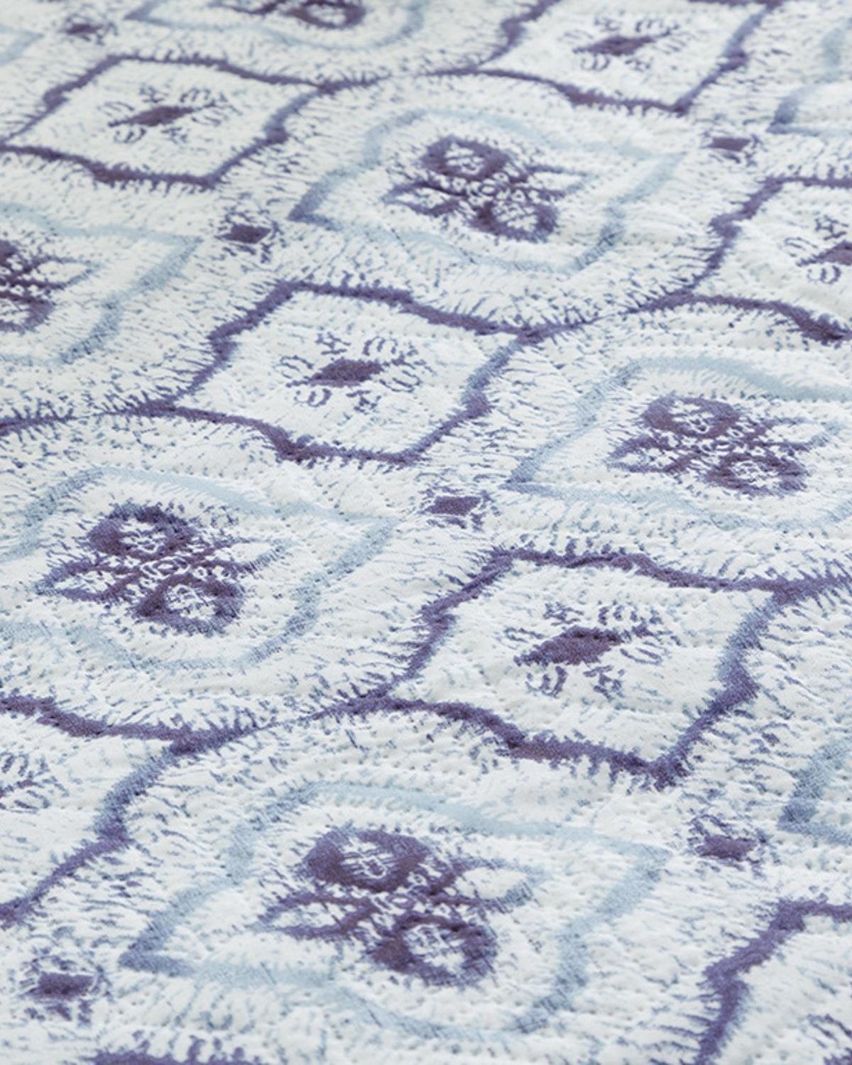 Tribal Damask Double Person Multi-Purposed Quilt 200x220 cm Blue