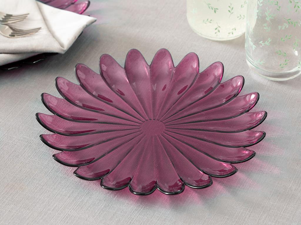 Tulun Glass Service Plate 28 cm Purple